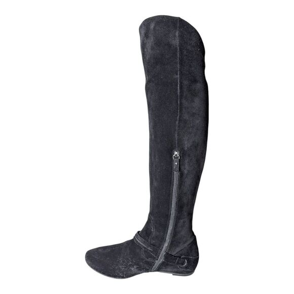 VIA SPIGA Black Suede Over The Knee Boot Size 7.5 - Picture 7 of 9